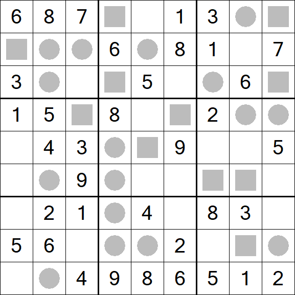 Even-Odd Sudoku - Einfach