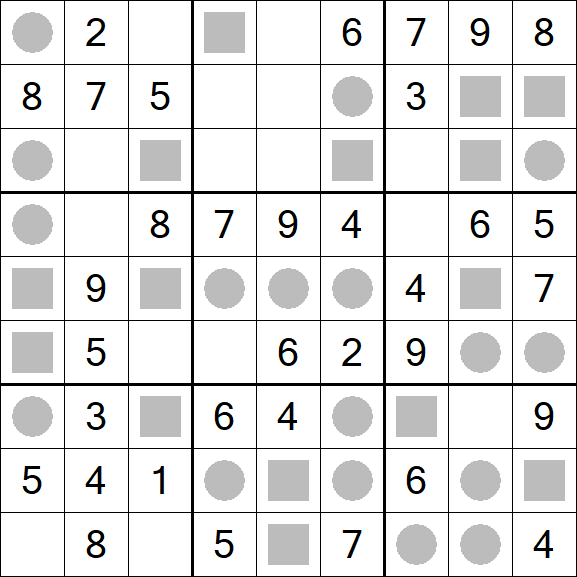 Even-Odd Sudoku - Einfach