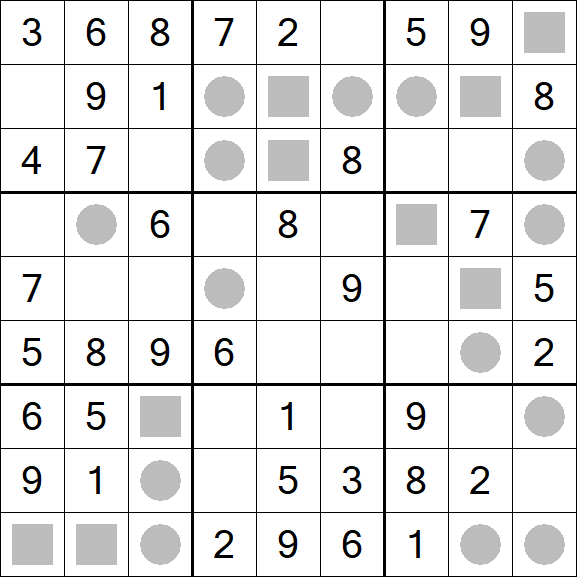 Even-Odd Sudoku - Fácil
