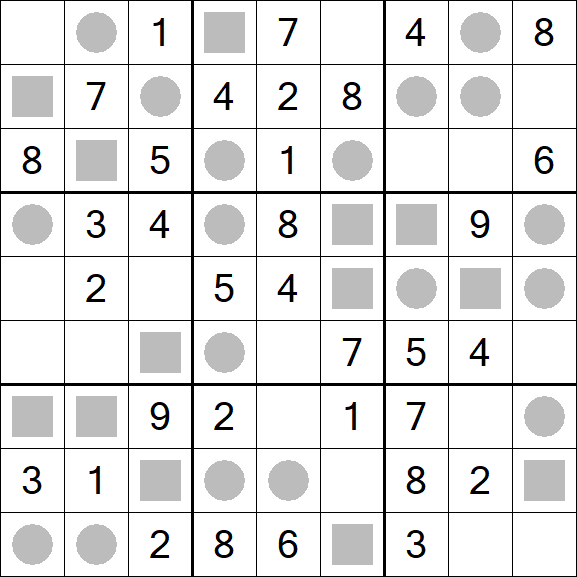 Even-Odd Sudoku - Einfach