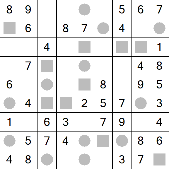 Even-Odd Sudoku - Einfach