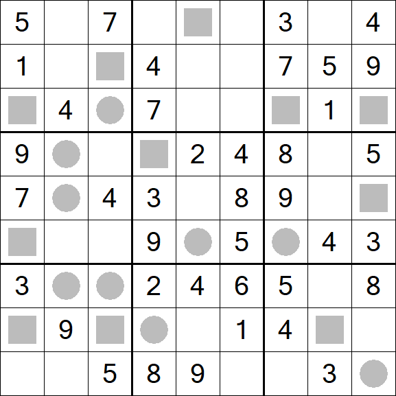 Even-Odd Sudoku - Fácil
