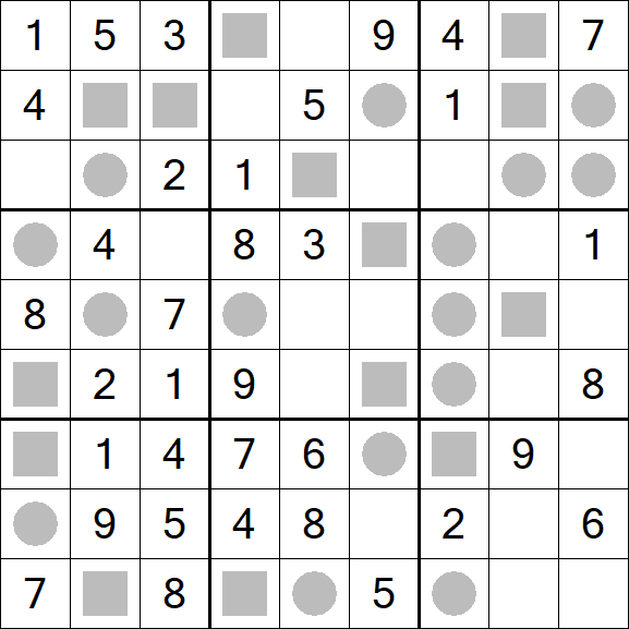 Even-Odd Sudoku - Einfach