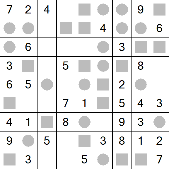 Even-Odd Sudoku - Fácil