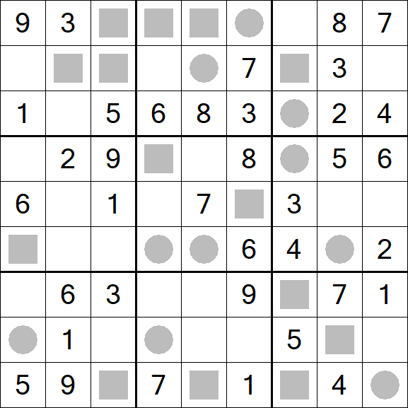 Even-Odd Sudoku - Einfach