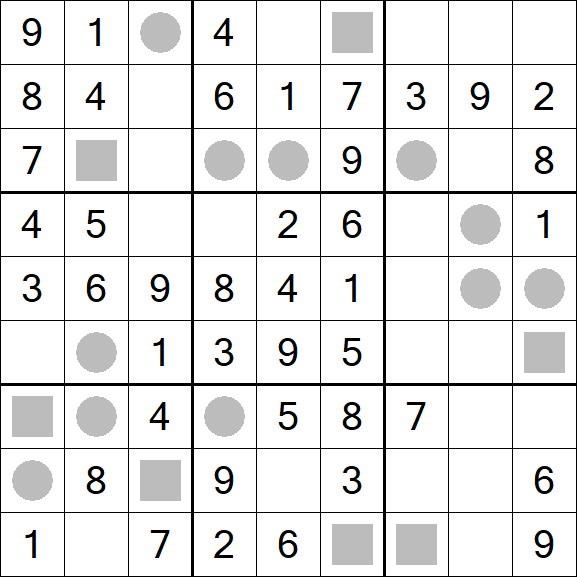 Even-Odd Sudoku - Einfach