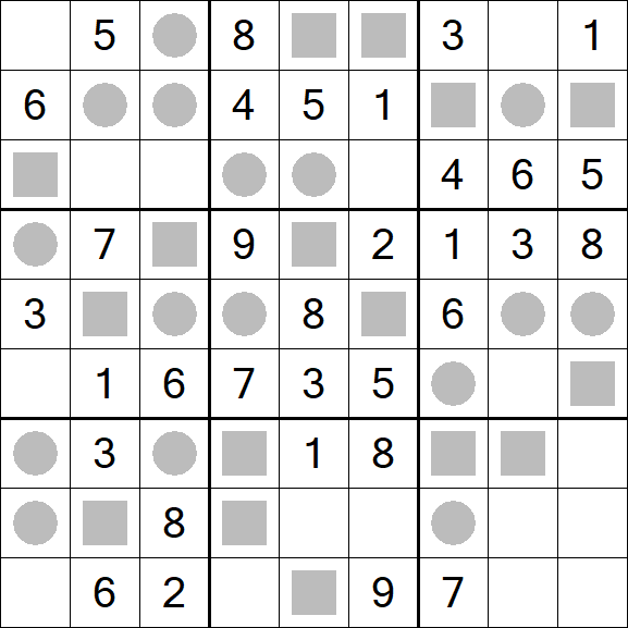 Even-Odd Sudoku - Einfach