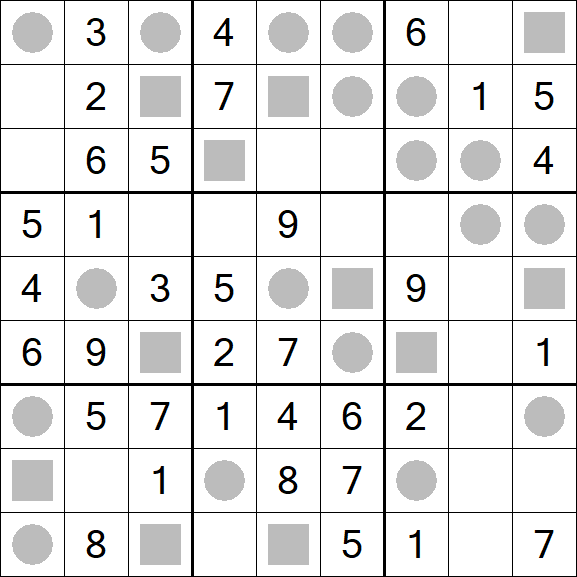 Even-Odd Sudoku - Fácil