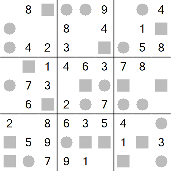 Even-Odd Sudoku - Fácil