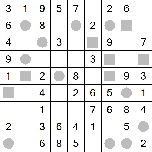 Even-Odd Sudoku - Fácil