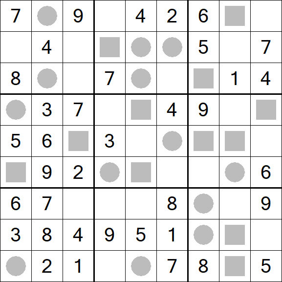 Even-Odd Sudoku - Fácil