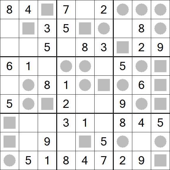Even-Odd Sudoku - Einfach