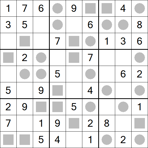 Even-Odd Sudoku - Einfach