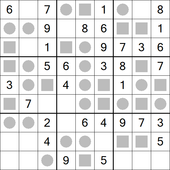 Even-Odd Sudoku - Easy