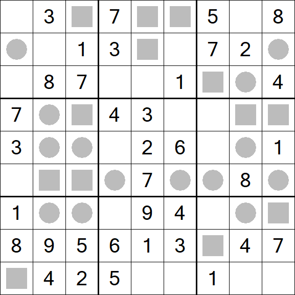 Even-Odd Sudoku - Einfach