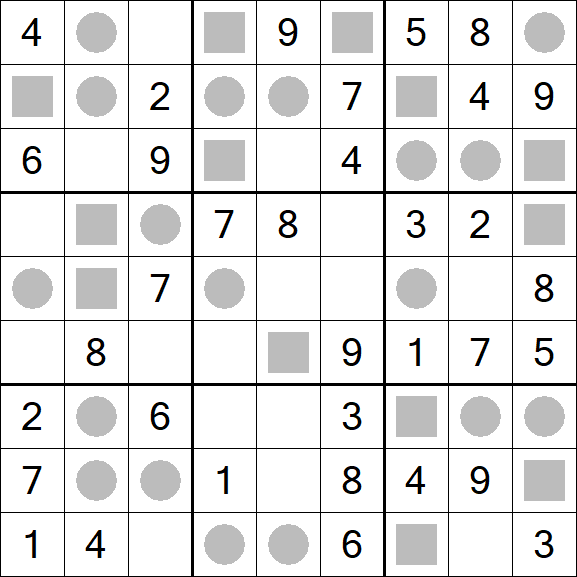 Even-Odd Sudoku - Einfach