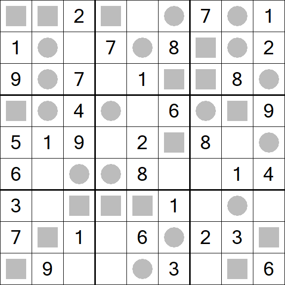 Even-Odd Sudoku - Einfach