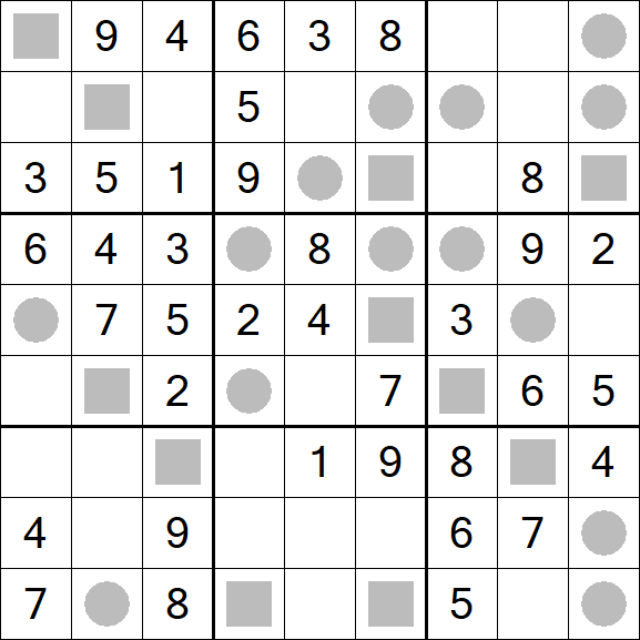 Even-Odd Sudoku - Einfach