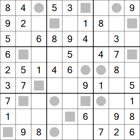 Even-Odd Sudoku - Einfach