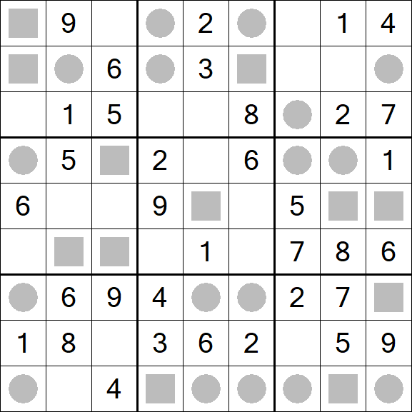 Even-Odd Sudoku - Einfach