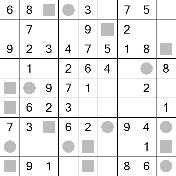 Even-Odd Sudoku - Einfach