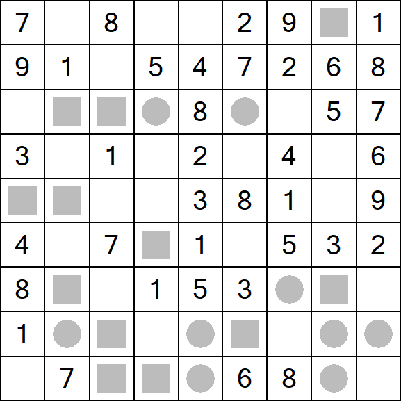 Even-Odd Sudoku - Einfach