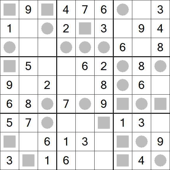 Even-Odd Sudoku - Einfach