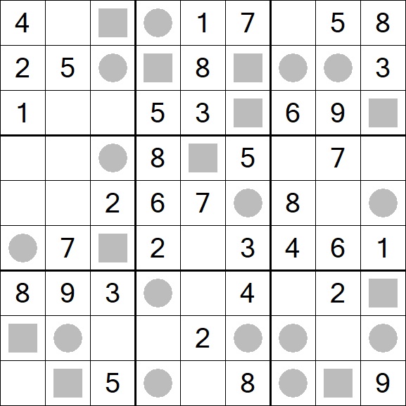 Even-Odd Sudoku - Einfach