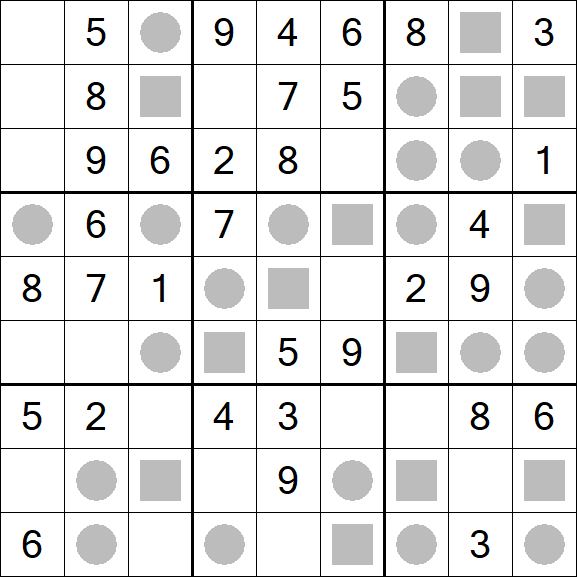 Even-Odd Sudoku - Einfach