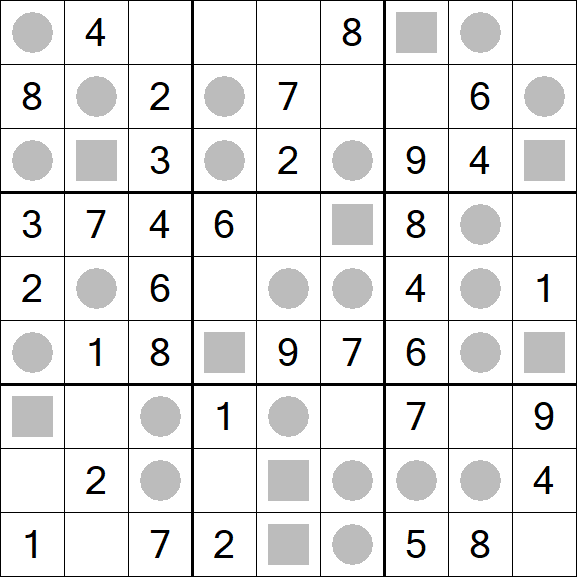 Even-Odd Sudoku - Einfach