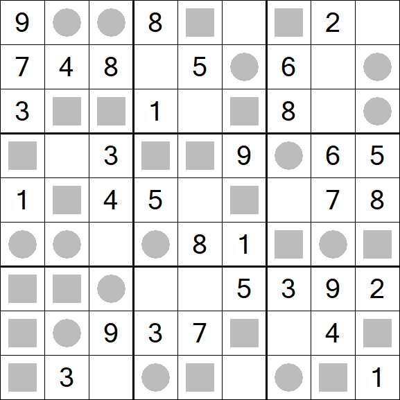 Even-Odd Sudoku - Einfach