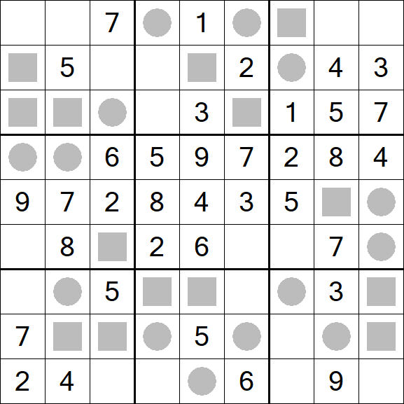 Even-Odd Sudoku - Einfach