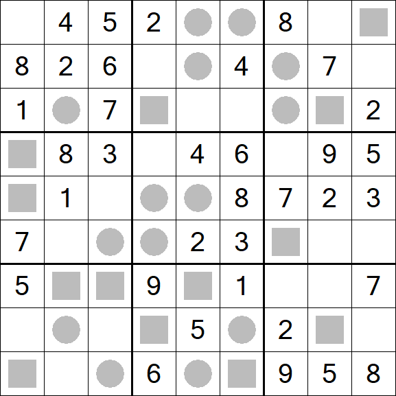 Even-Odd Sudoku - Einfach