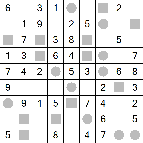 Even-Odd Sudoku - Einfach