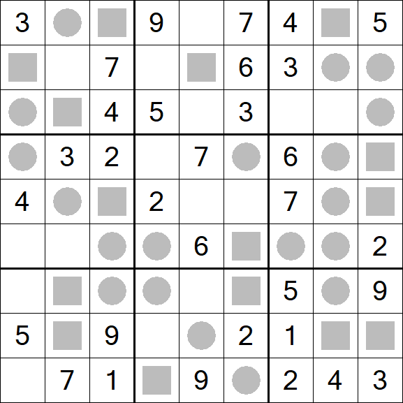 Even-Odd Sudoku - Einfach