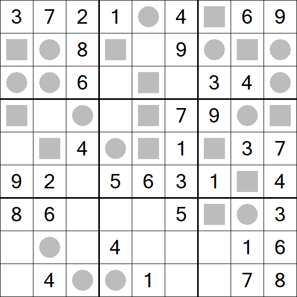 Even-Odd Sudoku - Einfach