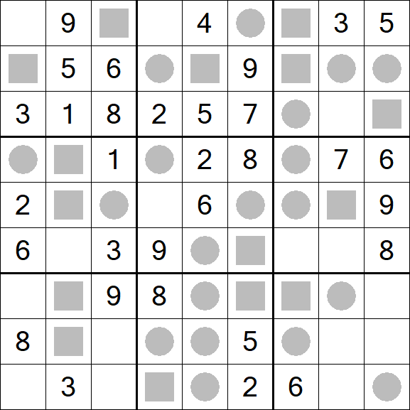 Even-Odd Sudoku - Einfach
