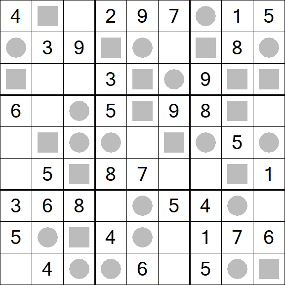 Even-Odd Sudoku - Einfach