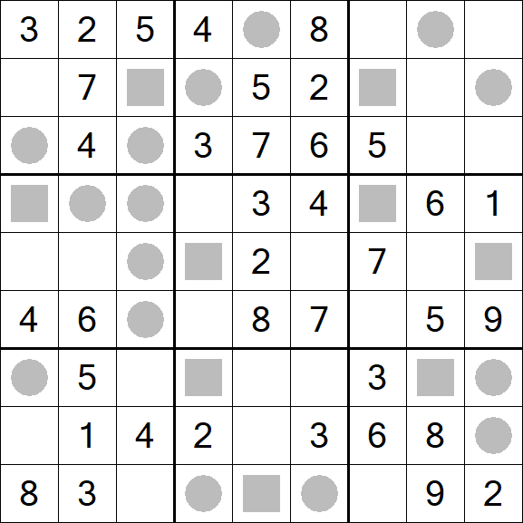 Even-Odd Sudoku - Einfach