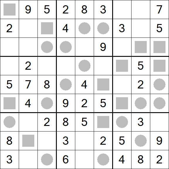 Even-Odd Sudoku - Einfach
