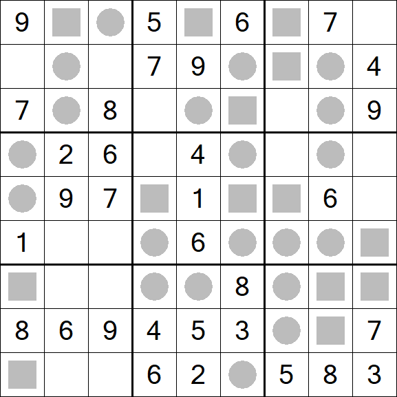 Even-Odd Sudoku - Einfach