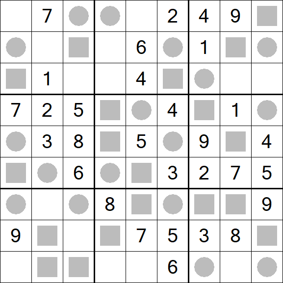 Even-Odd Sudoku - Einfach