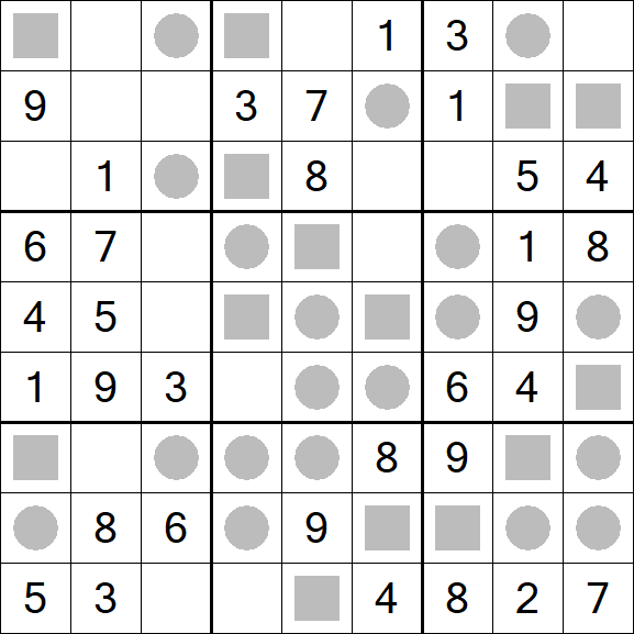 Even-Odd Sudoku - Einfach