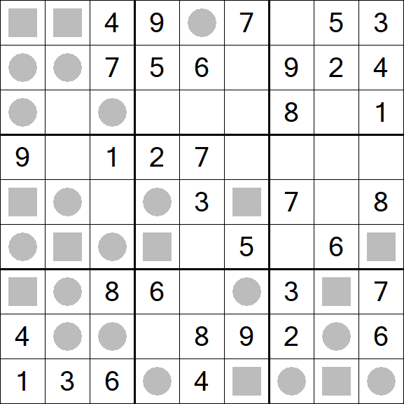 Even-Odd Sudoku - Einfach