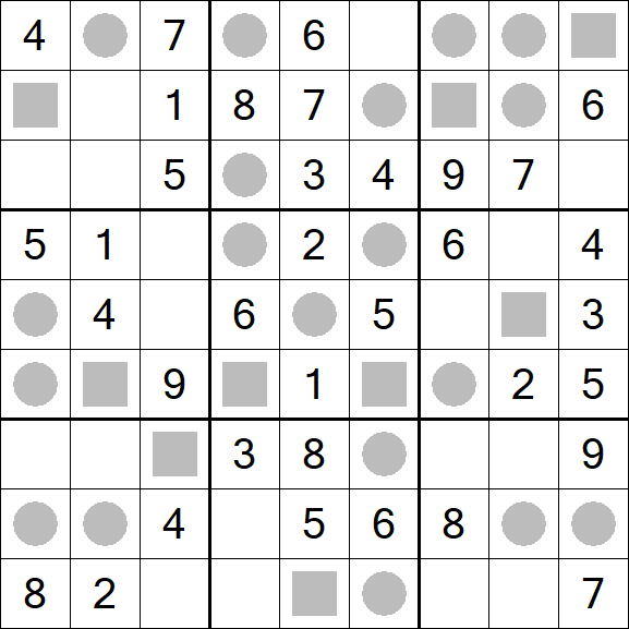 Even-Odd Sudoku - Einfach
