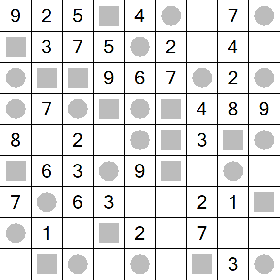 Even-Odd Sudoku - Einfach
