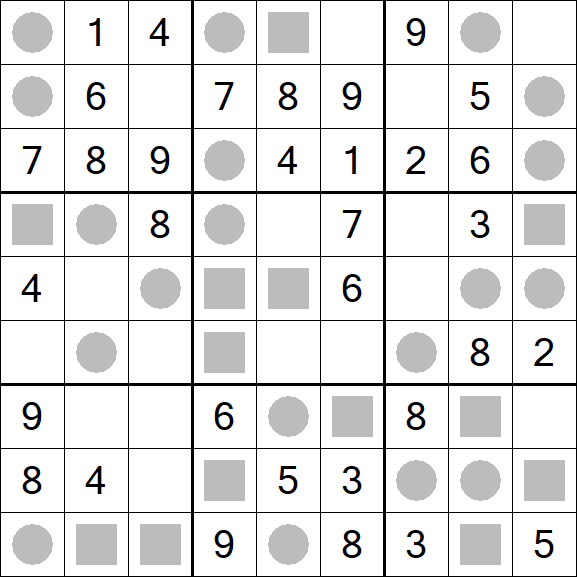 Even-Odd Sudoku - Einfach
