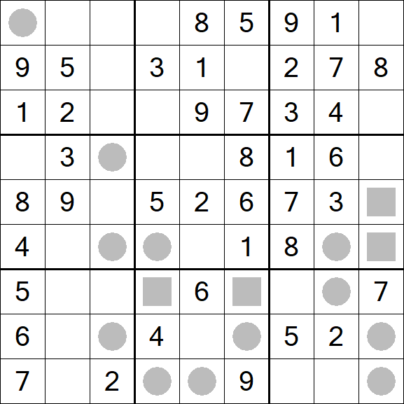 Even-Odd Sudoku - Einfach