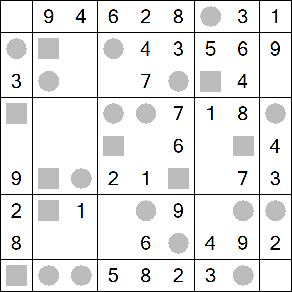 Even-Odd Sudoku - Einfach