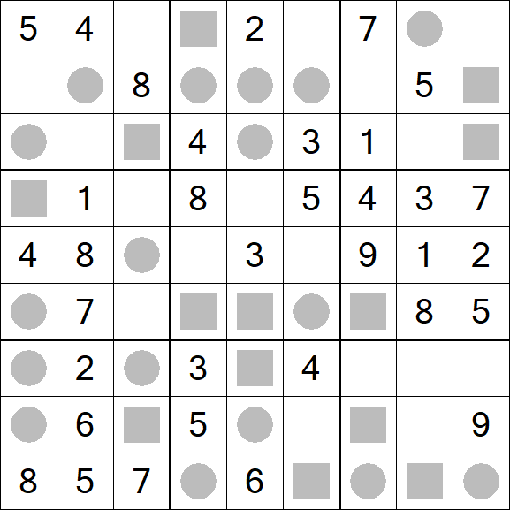 Even-Odd Sudoku - Einfach